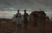 Winslow Homer Officers at Camp Benton oil on canvas